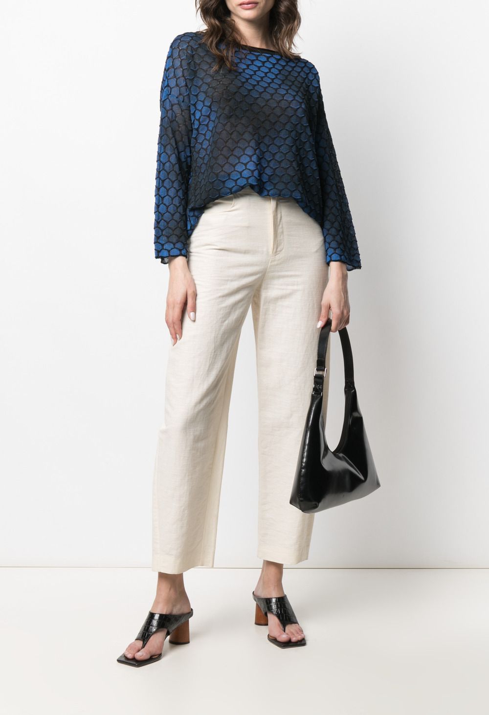 фото Pierantoniogaspari hexagon-pattern knit top