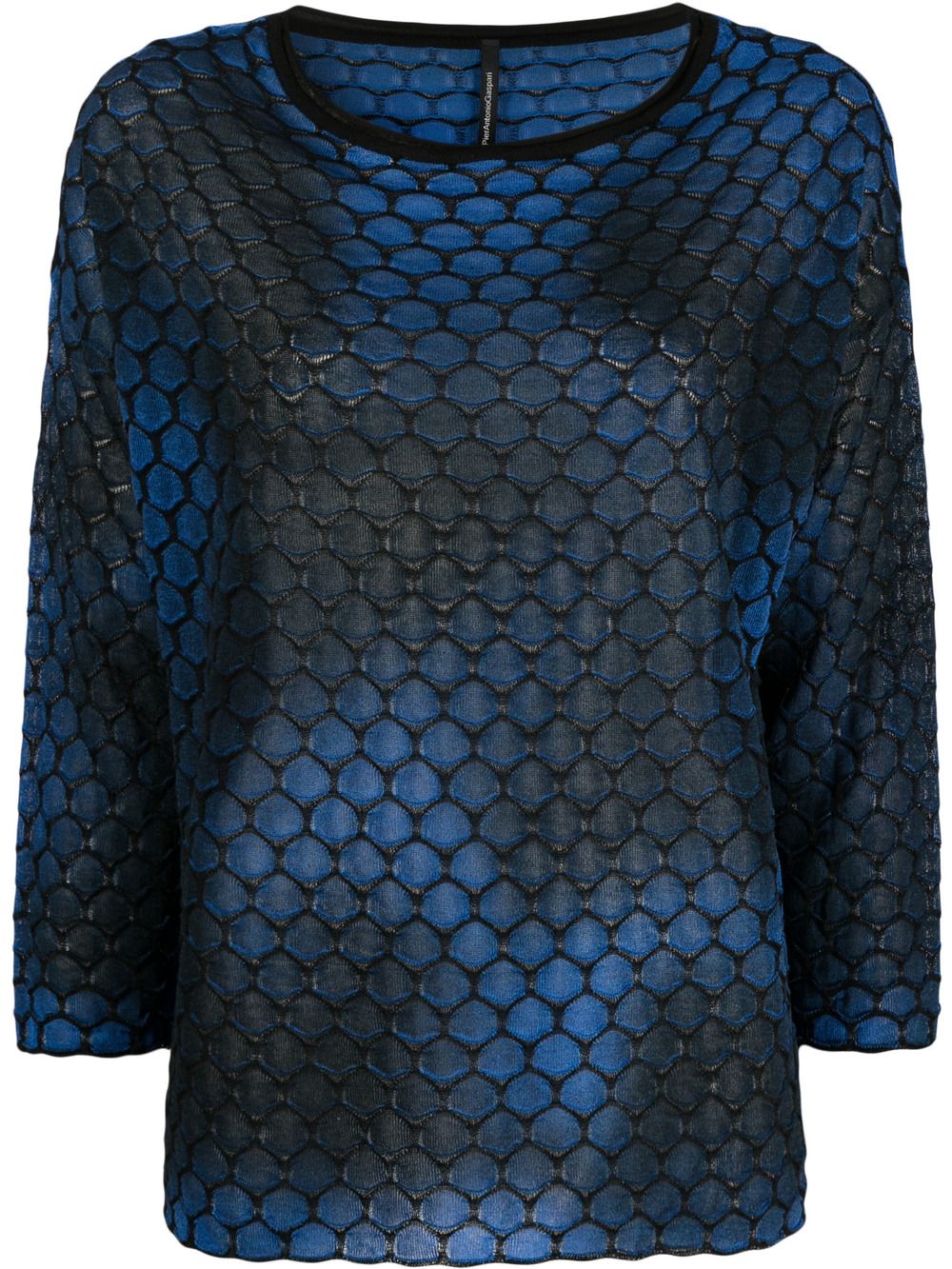 фото Pierantoniogaspari hexagon-pattern knit top