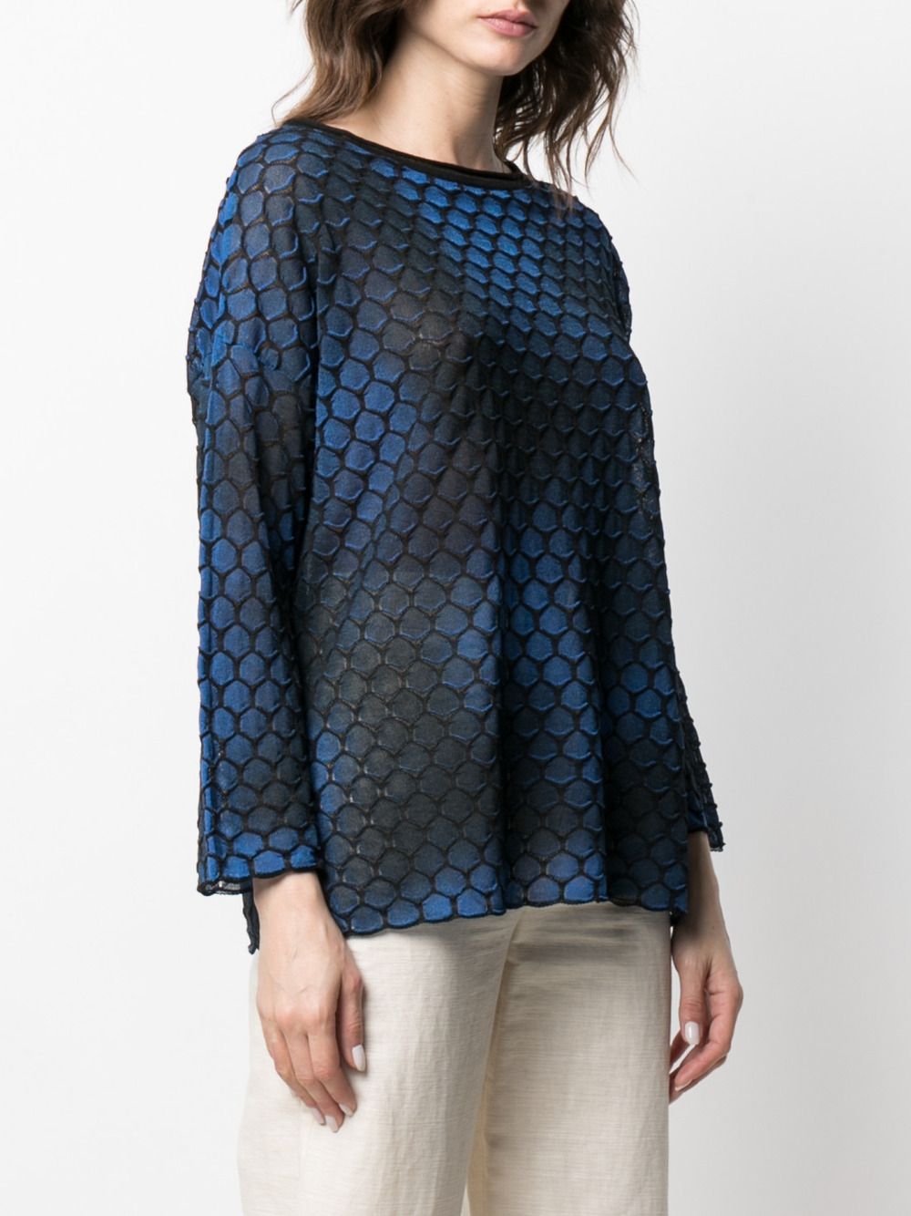 фото Pierantoniogaspari hexagon-pattern knit top