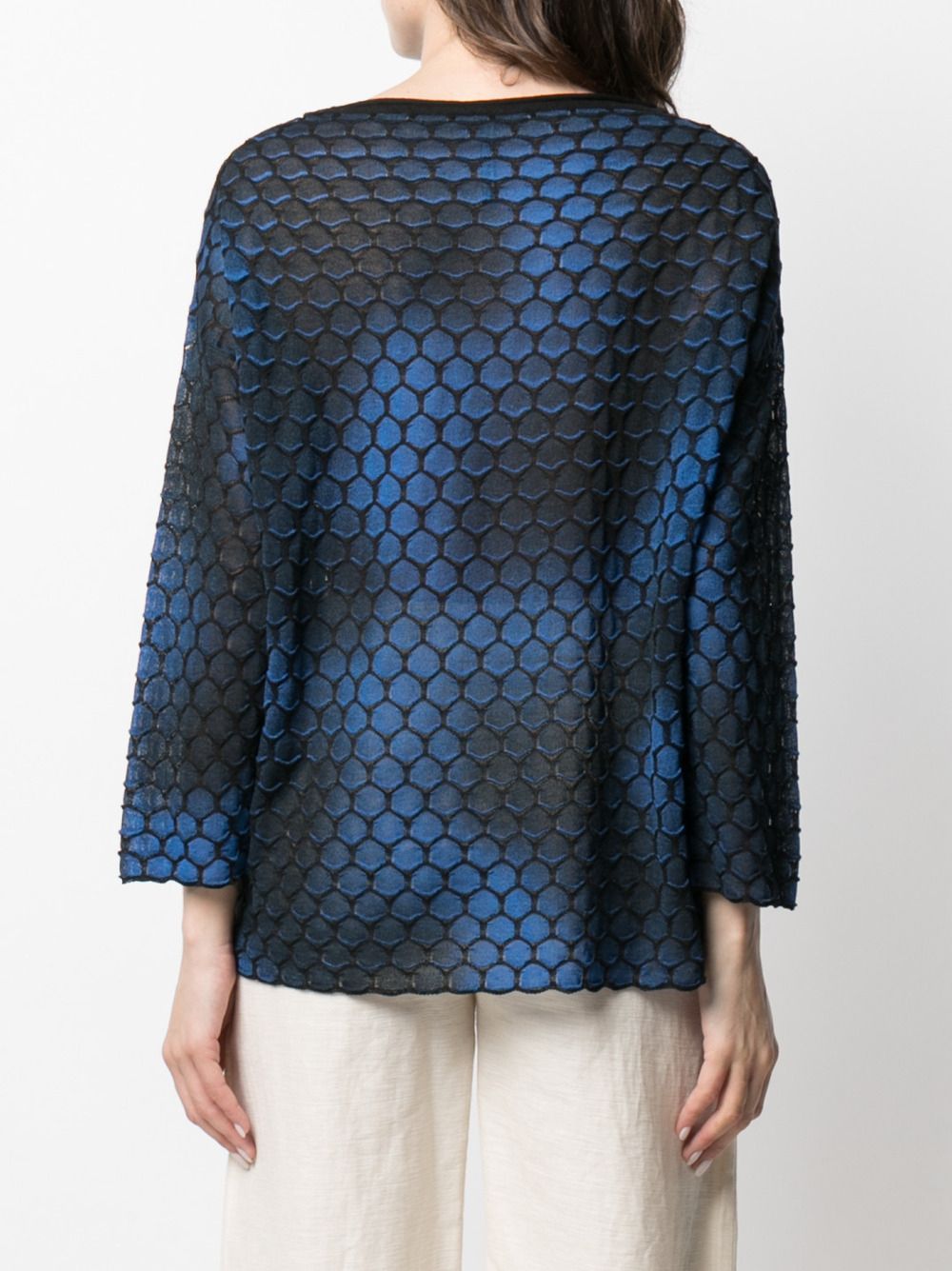 фото Pierantoniogaspari hexagon-pattern knit top