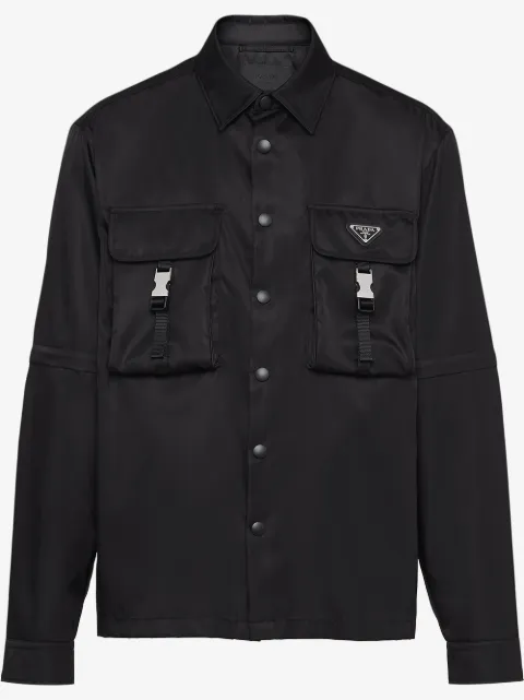 Prada Re-Nylon triangle-logo shirt