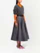 Prada wool A-line midi skirt
