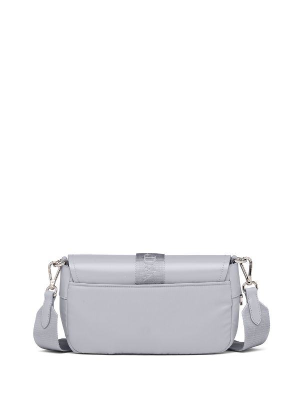 Prada Pocket logo-strap Crossbody Bag - Grey