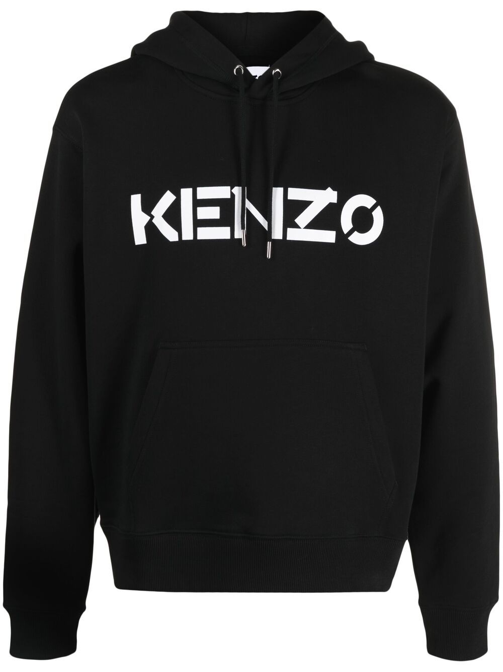 Kenzo Logo-print Hoodie In Black