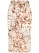 Image 1 of John Galliano Pre-Owned 2000s baroque-print pencil skirt
