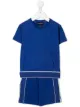 الصورة 1 من Emporio Armani Kids طقم شورت وتيشيرت قطن بشريط شعار الماركة