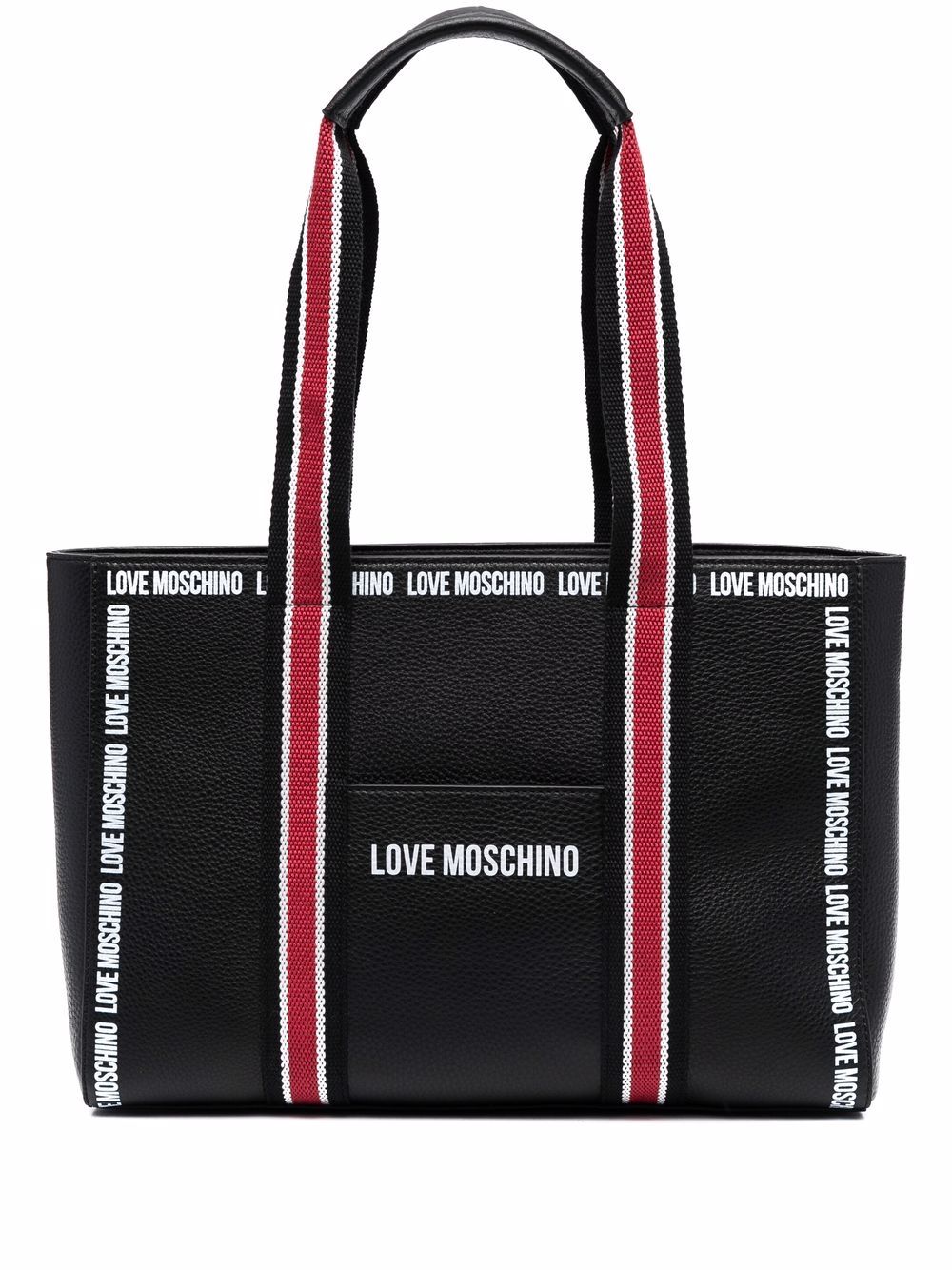 фото Love moschino полосатая сумка-тоут с логотипом