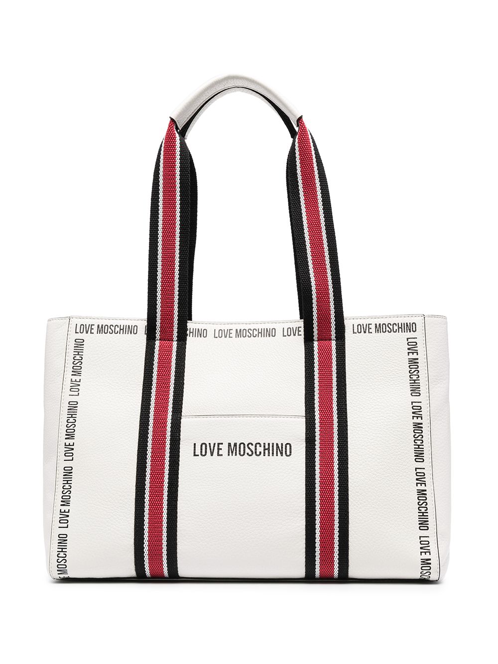 фото Love moschino полосатая сумка-тоут с логотипом