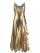 Image 1 of Paco Rabanne sequinned lace-trim shift dress