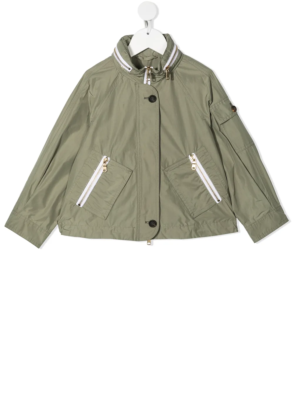 Brunello Cucinelli Kids легкая куртка с молнией на воротнике