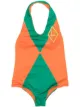 Image 1 of The Animals Observatory colour-block halternck swimsuit