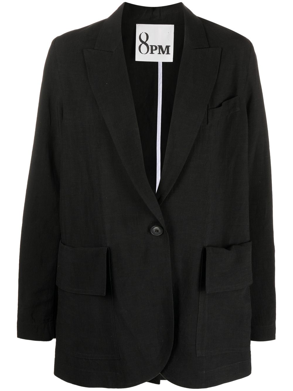 8pm Single-breasted Blazer In Black