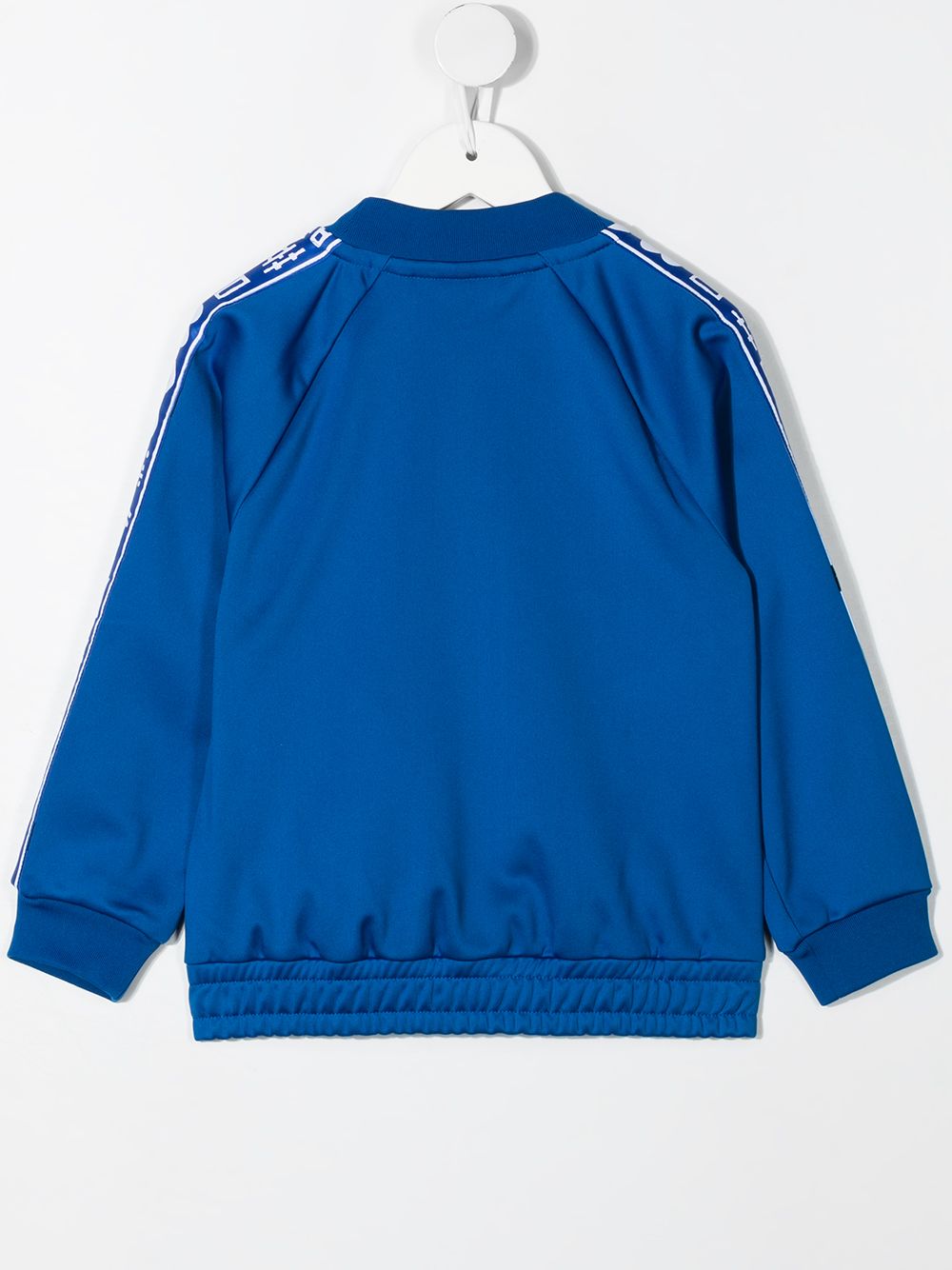 Shop Mini Rodini Rabbit-stripe Zipped Jacket In Blue