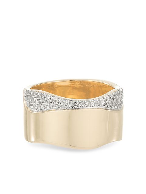 Adina Reyter 14k yellow gold diamond ring