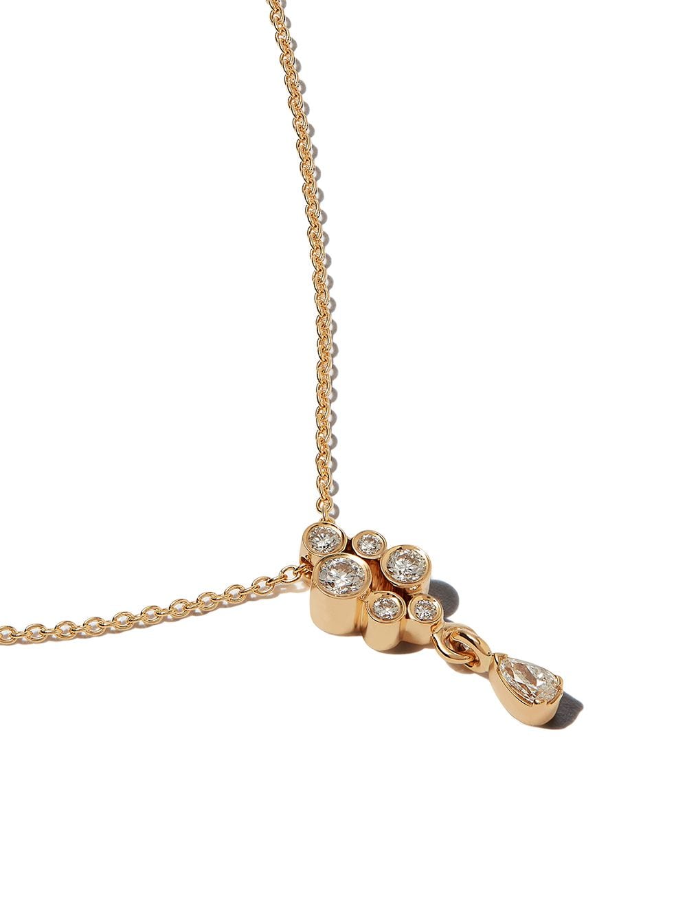 Shop Sophie Bille Brahe 18kt Yellow Gold Splash Diamond Necklace