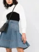 Alexander McQueen Saia jeans com babados