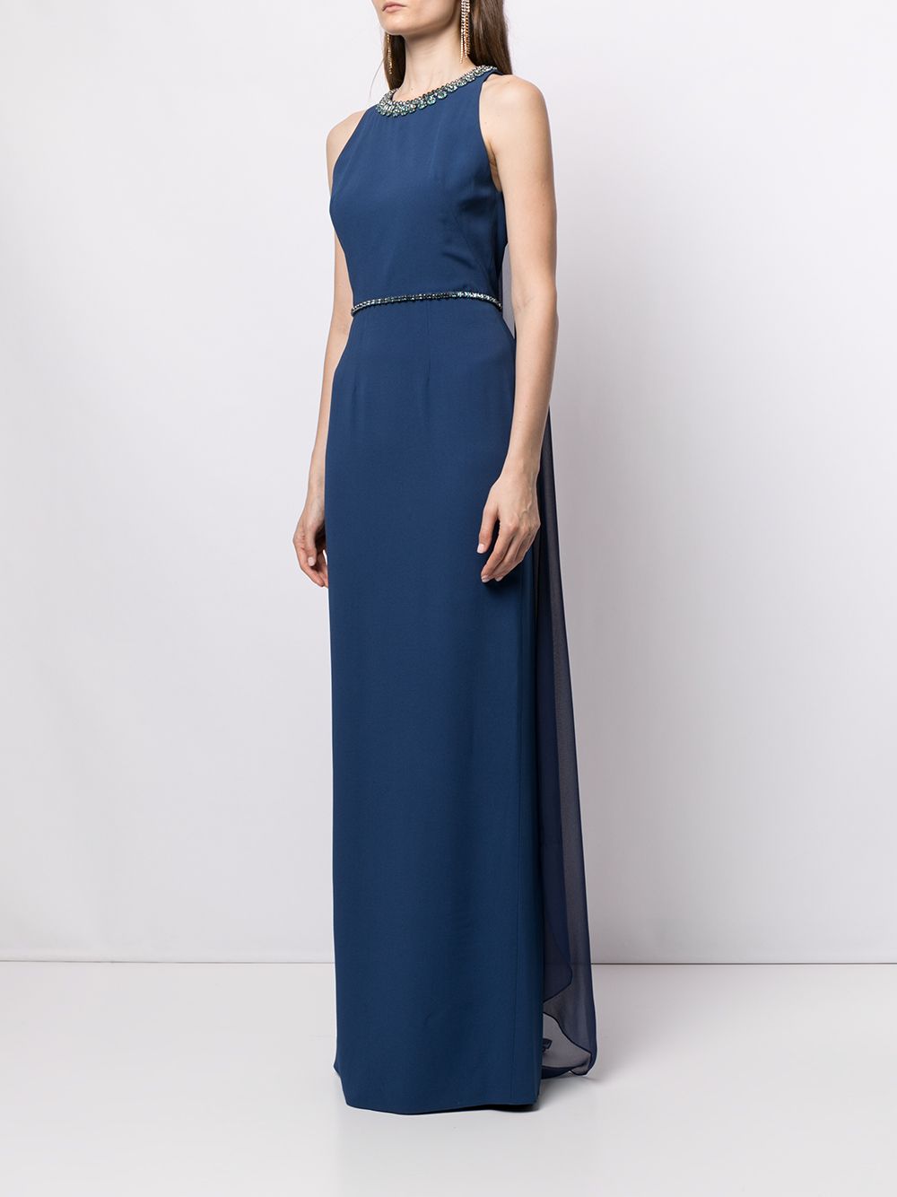 Jenny Packham Opera cape-back Gown - Farfetch