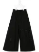 Image 1 of Monnalisa perforated-detail cotton trousers