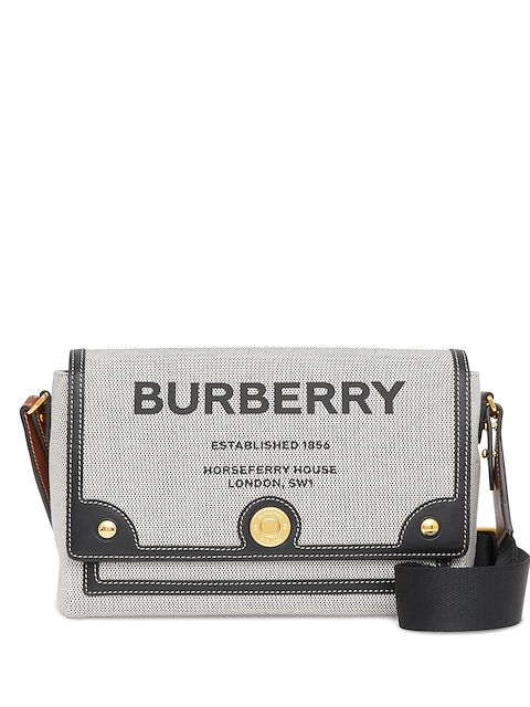 Burberry Note Horseferry-print canvas shoulder bag