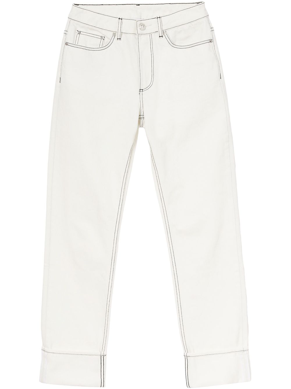 BURBERRY STRAIGHT-FIT TOPSTITCHED WASHED JEANS