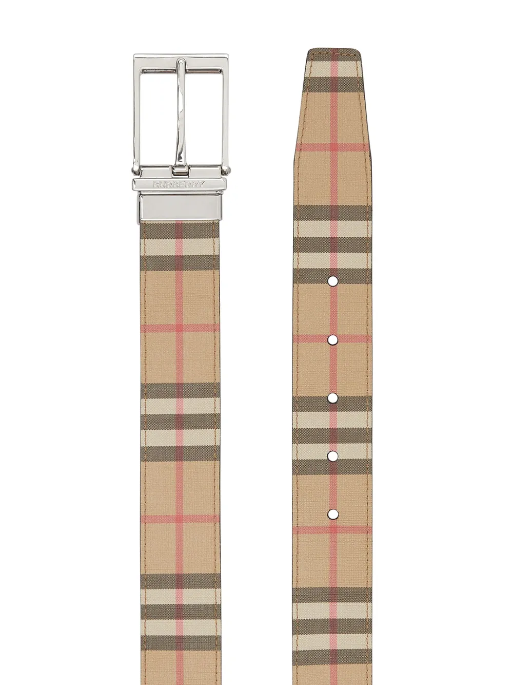 Burberry Reversible Check Leather Belt - Farfetch