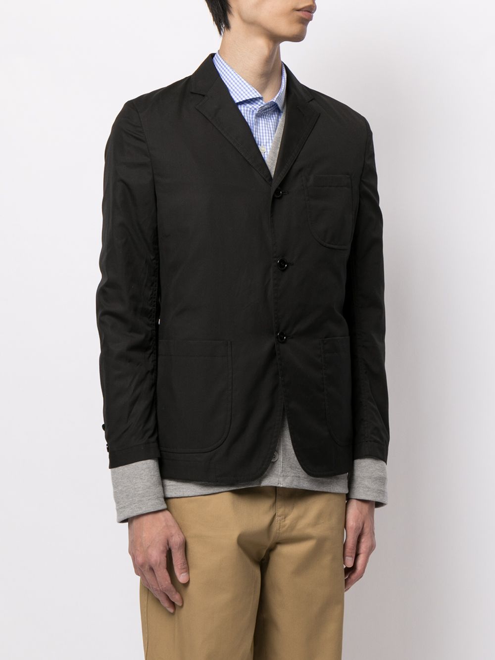 фото Comme des garçons homme camp collar single-breasted blazer