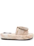 Natasha Zinko lace-design slides - White