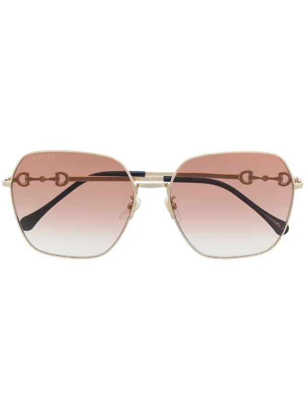 Gucci Eyewear ホースビット スクエアサングラス 通販 - FARFETCH