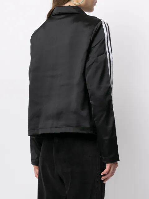 Adidas black zipped track-top for women 