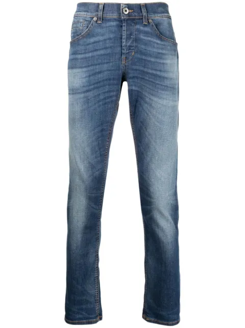DONDUP whiskered-thigh bleach-wash jeans