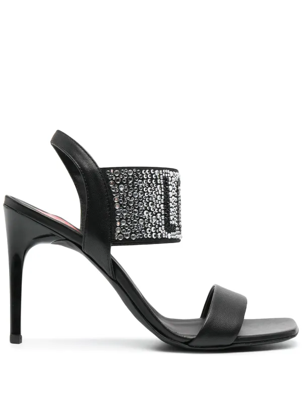 love moschino crystal strap trainers