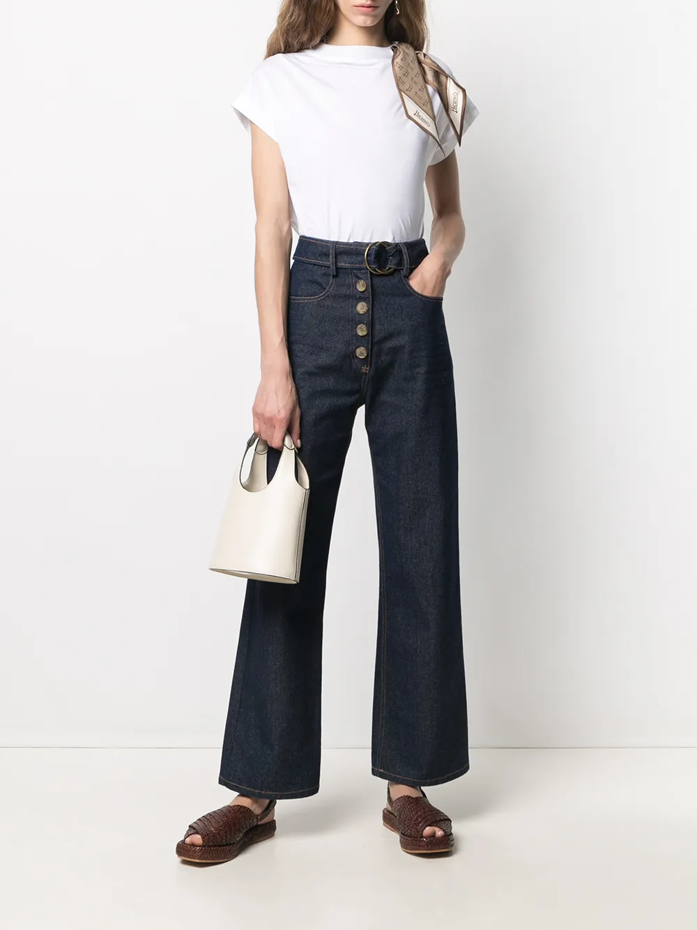 фото Herno футболка с декоративным платком