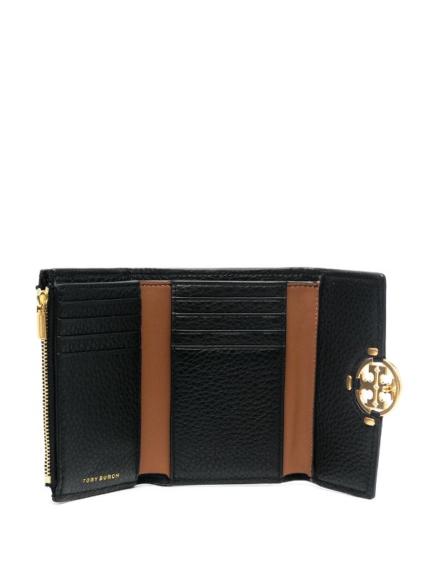 tory burch logo plaque wallet