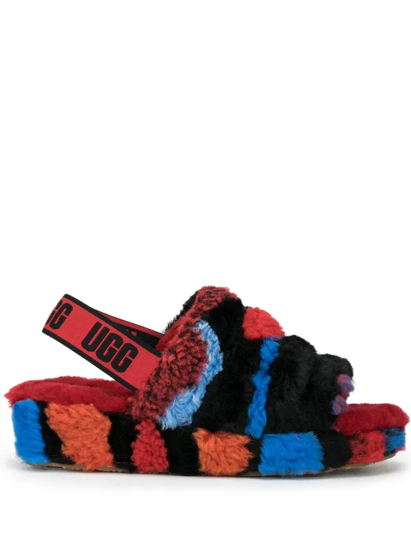 UGG Fluff Yeah Slides Red FARFETCH PH