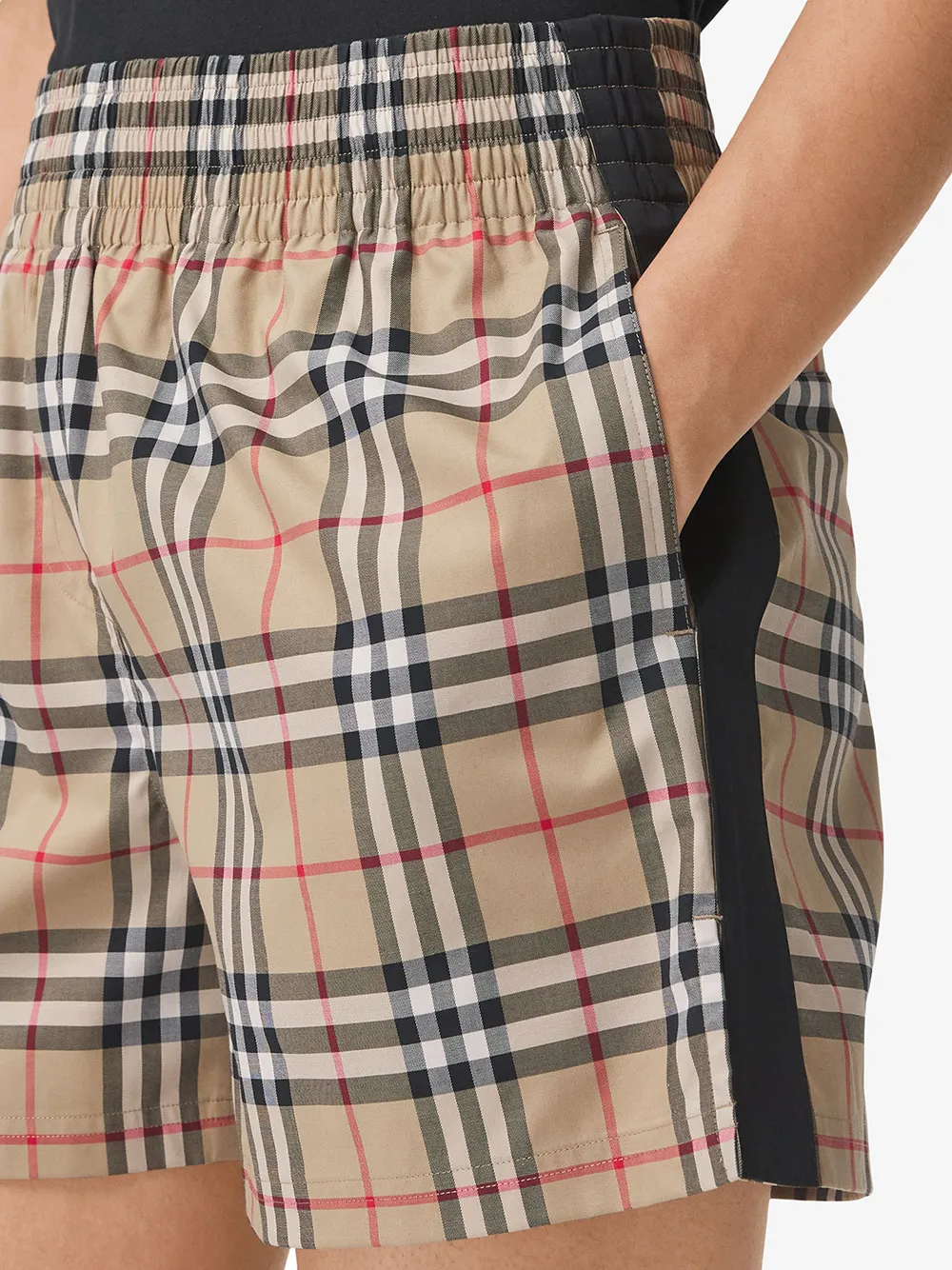 Vintage Check side-stripe shorts