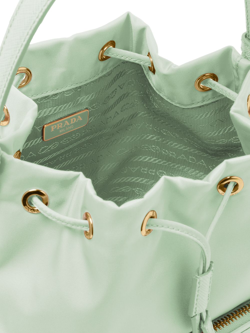 Shop Prada Duet Shoulder Bag In Green