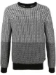 Image 1 of Emporio Armani panelled knit jumper