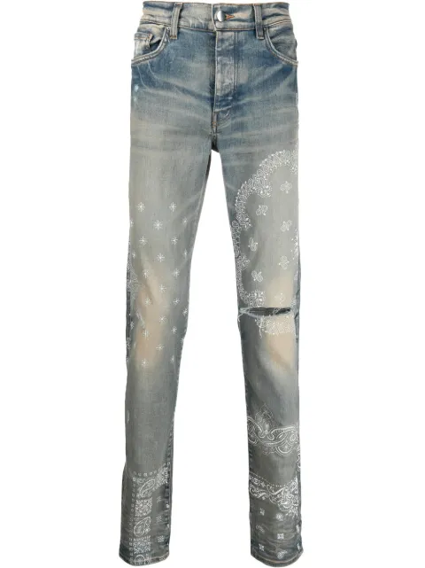 amiri paisley jeans