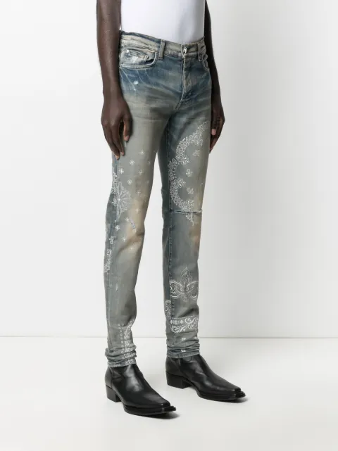 amiri paisley jeans