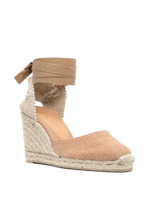 Castaner carina 80 tostado taupe suede wedge espadrilles hot sale