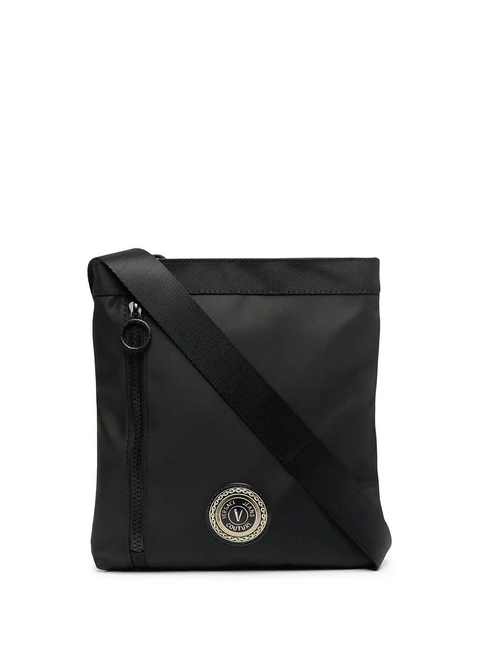 

Versace Jeans Couture logo-patch messenger bag - Black