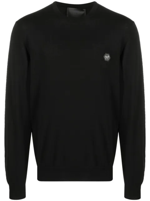 Philipp Plein logo plaque jumper