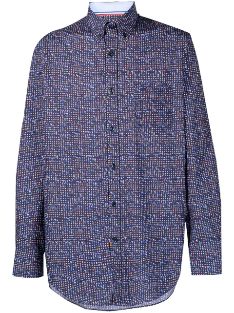 Paul & Shark flag-print cotton shirt