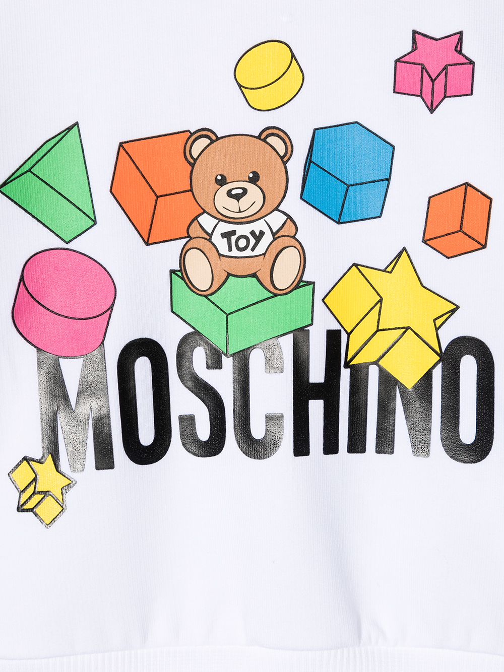 фото Moschino kids толстовка teddy с графичным принтом