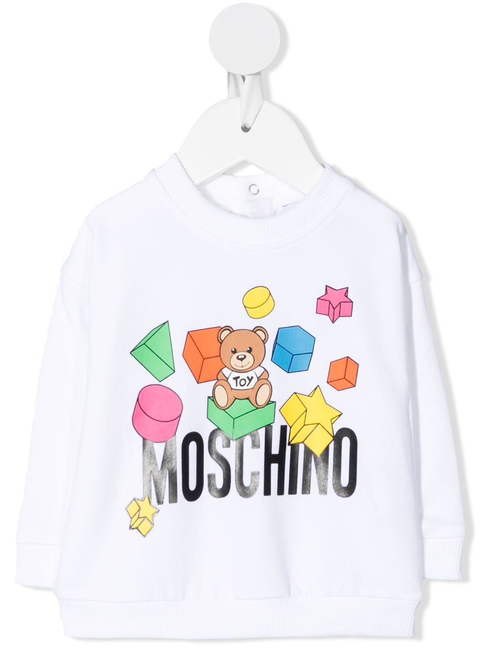 фото Moschino kids толстовка teddy с графичным принтом