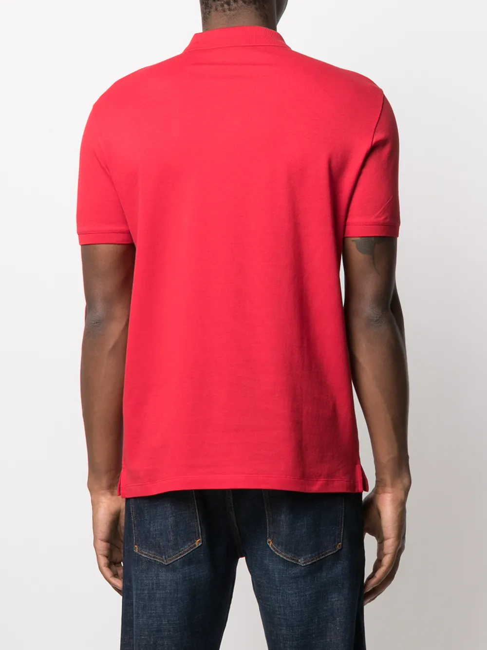 фото Emporio armani рубашка поло с вышитым логотипом