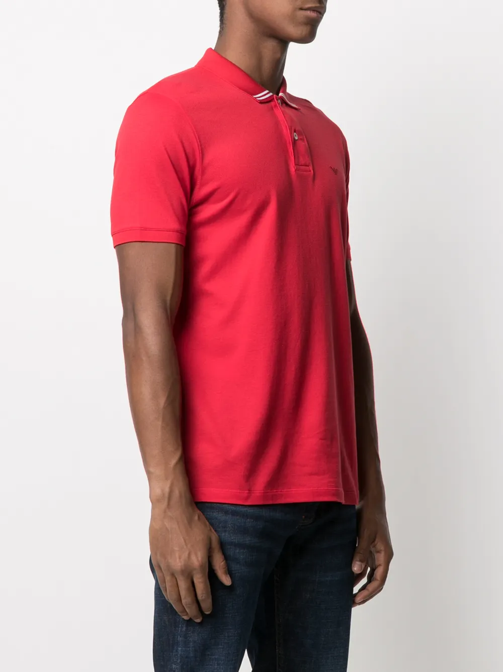 фото Emporio armani рубашка поло с вышитым логотипом