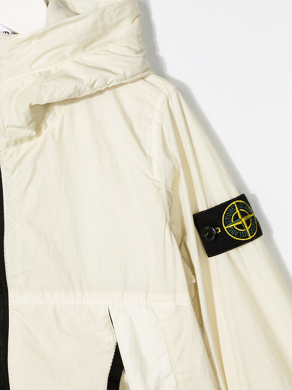 фото Stone island junior непромокаемая куртка crinkle reps с капюшоном