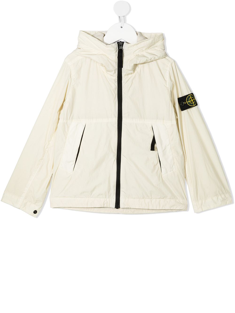 фото Stone island junior непромокаемая куртка crinkle reps с капюшоном