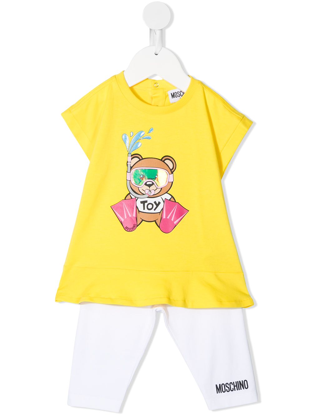 фото Moschino kids спортивный костюм с принтом teddy bear